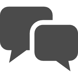 Two overlapping speech bubbles representing chat or conversation (icon)